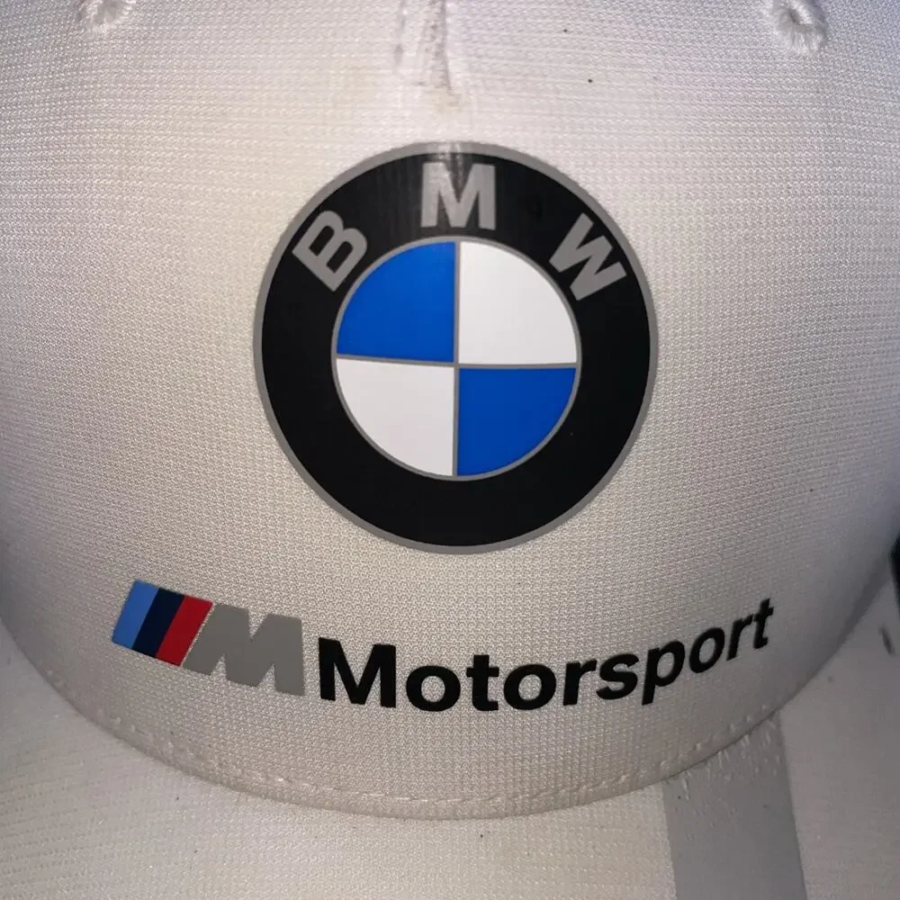 BMW Motorsport Hat Cap Strap Back White Puma Race Car Racing F1